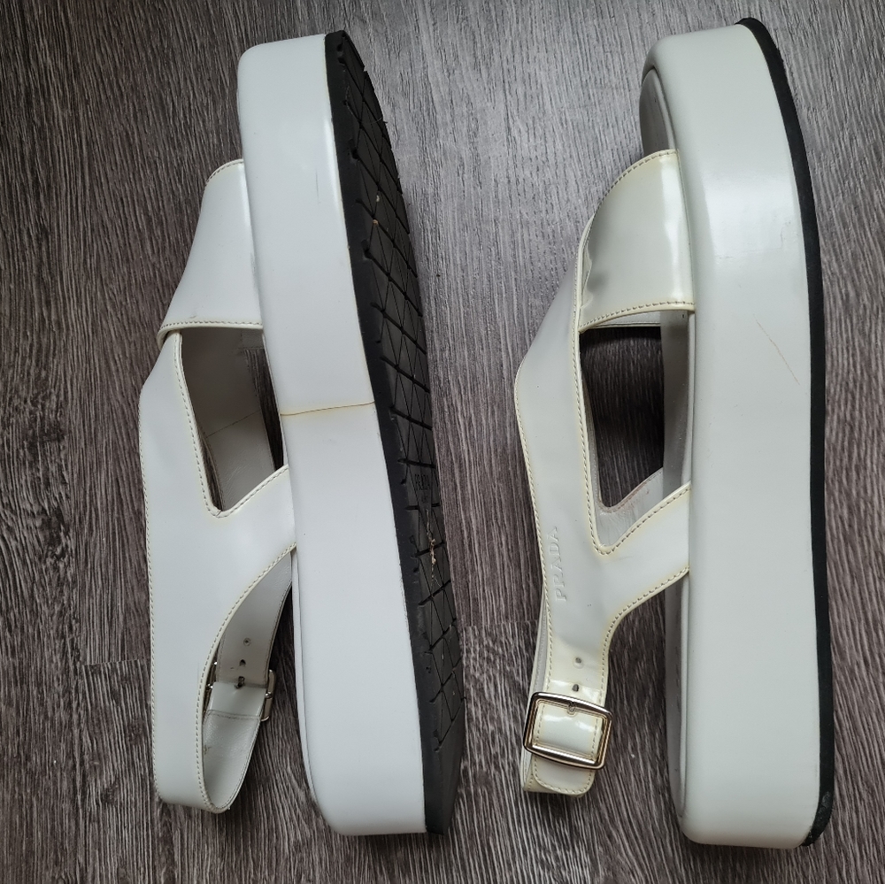 Prada Platform Crossover Sandals - image 3